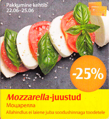 Mozzarella-juustud  -25%