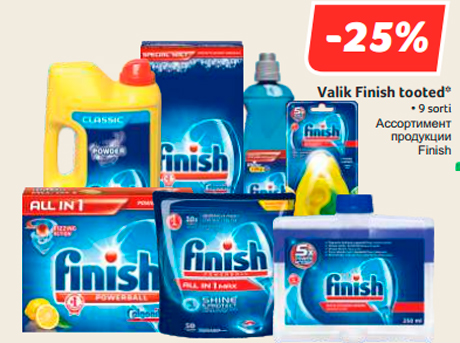 Valik Finish tooted*   -25%