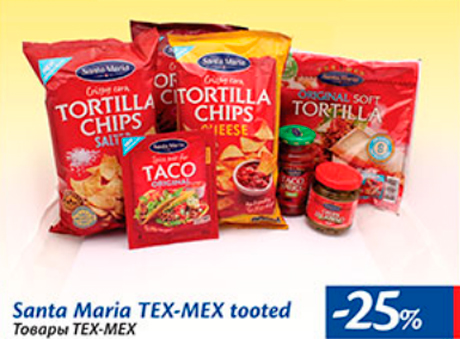 Santa Maria TEX-MEX tooted -25%