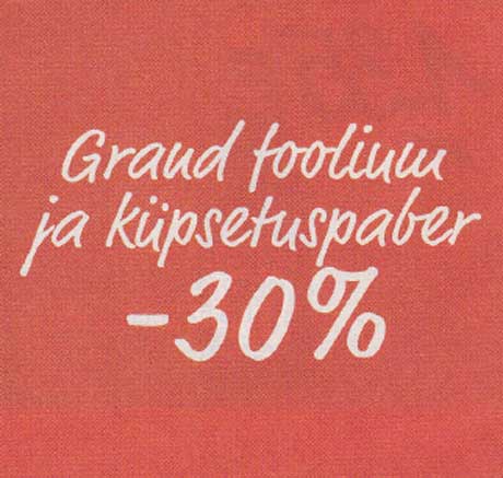 Grand foolium ja küpsetuspaber -30%