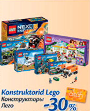 Konstruktorid Lego  -30%