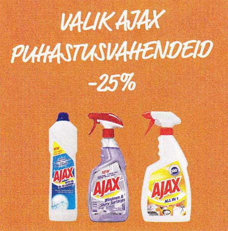 VALIK AJAH PUHASTUSVAHENDEID -25%