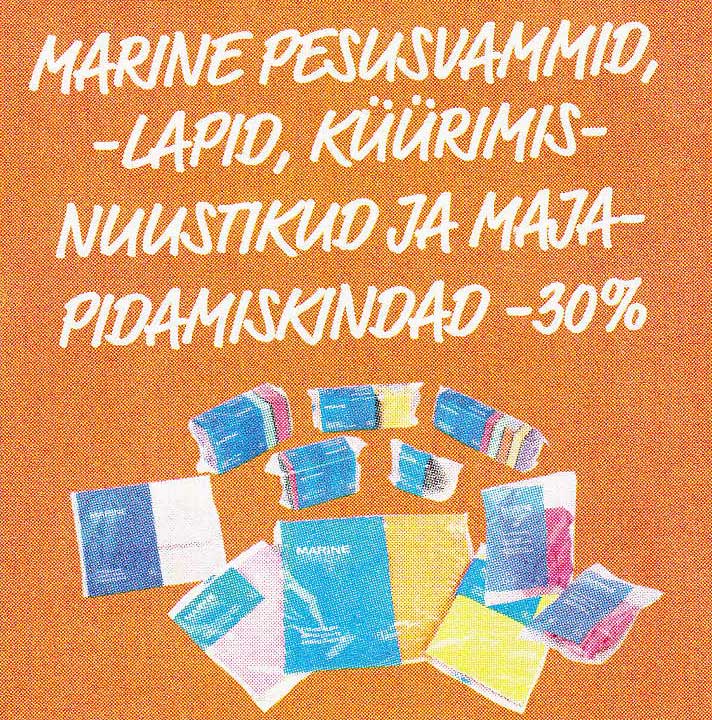 MARINE PESUSVAMMID, -LAPID, KÜÜRIMIS- NUUSTIKUD JA MAJAPIDAMISKINDAD -30%