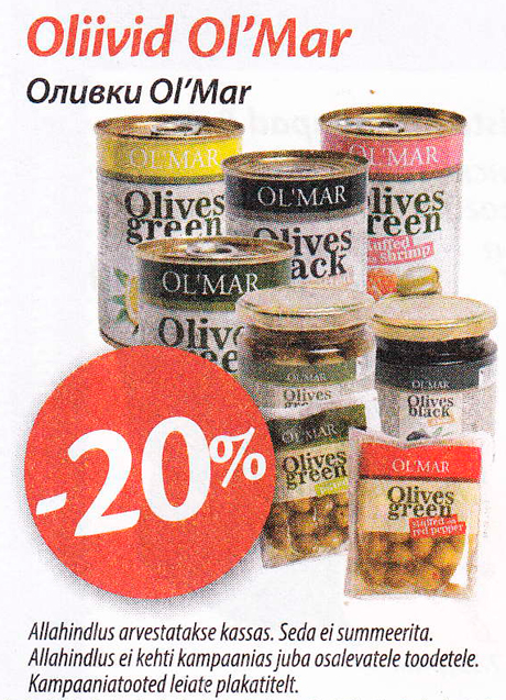 Oliivid Ol´Mar  -20%