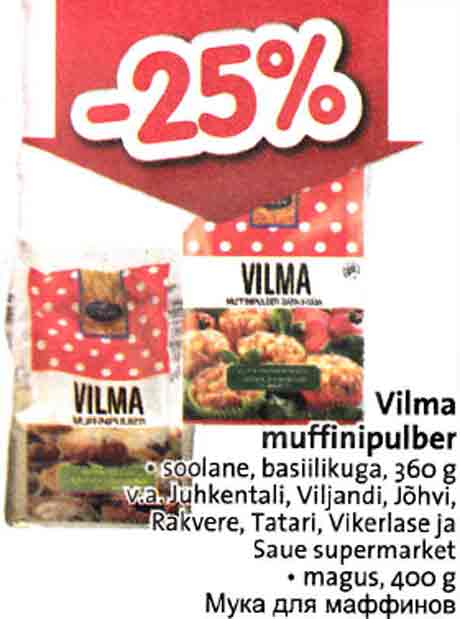 Vilma muffinipulber 