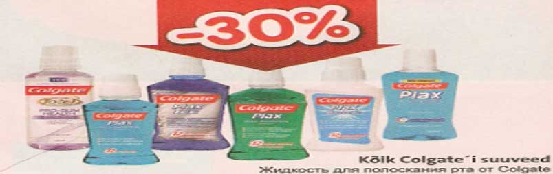 Colgate suuvesi -30%