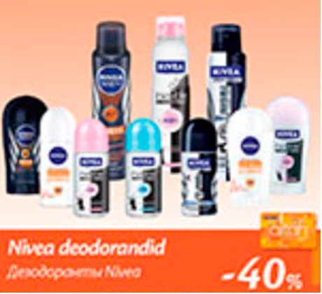 Nivea deodorandid  -40%