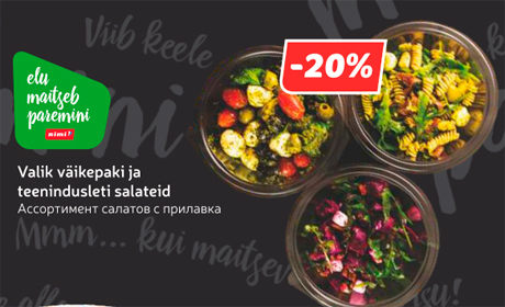 Valik väikepaki ja teenindusleti salateid  -20%