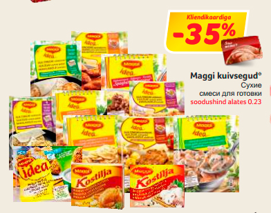 Maggi kuivsegud*  -35%