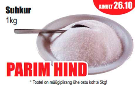 Suhkur 1kg  - PARIM HIND
