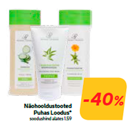 Näohooldustooted Puhas Loodus*  -40%