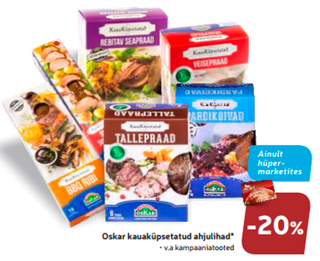 Oskar kauaküpsetatud ahjulihad*  -20%