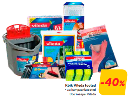 Kõik Vileda tooted  -40%