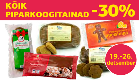 KÕIK PIPARKOOGITAINAD  -30%