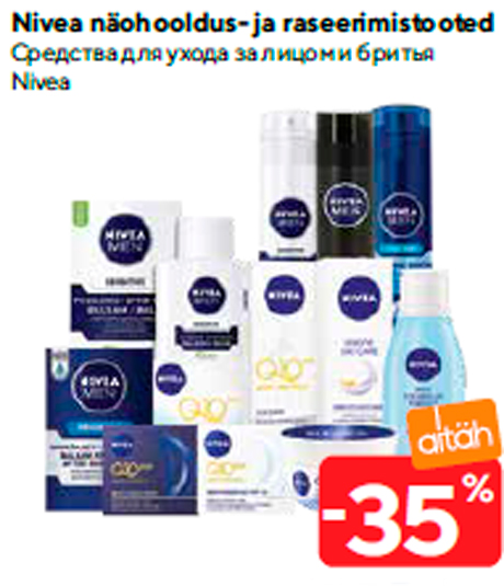 Nivea näohooldus- ja raseerimistooted -35%