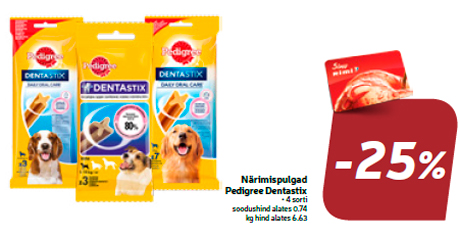 Närimispulgad Pedigree Dentastix  -25%
