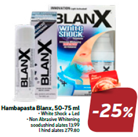 Hambapasta Blanx, 50-75 ml -25%