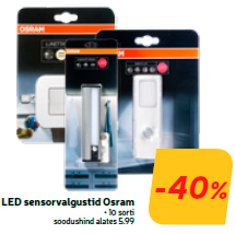 LED sensorvalgustid Osram -40%