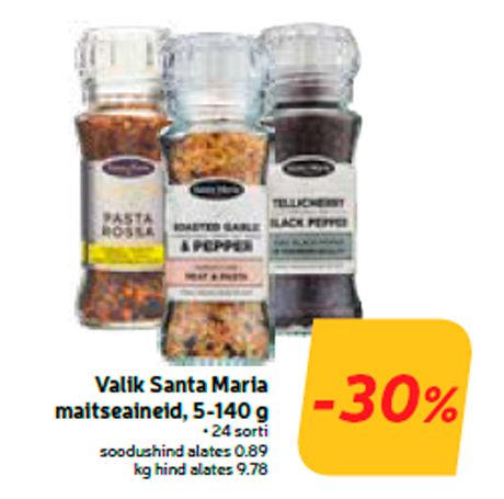 Valik Santa Maria maitseaineid, 5-140 g  -30%
