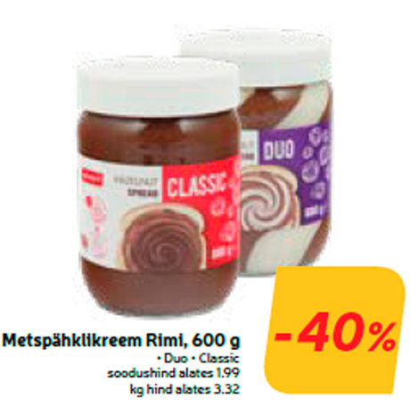 Metspähklikreem Rimi, 600 g  -40%