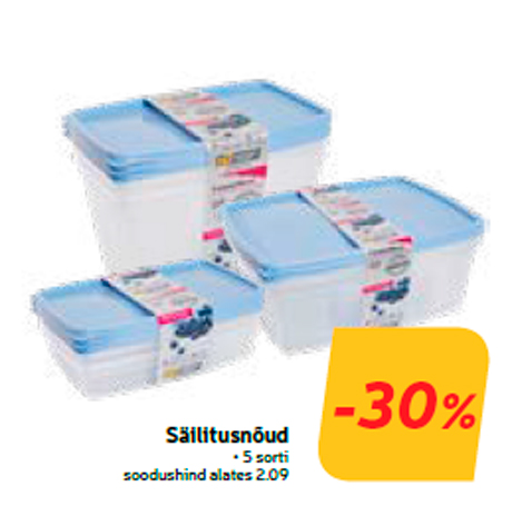 Säilitusnõud  -30%
