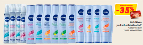 Kõik Nivea  juuksehooldustooted*   -35%