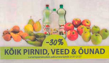 Kõik pirnid, veed & õunad -30%