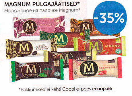 MAGNUM PULGAJÄÄTISED*  -35%