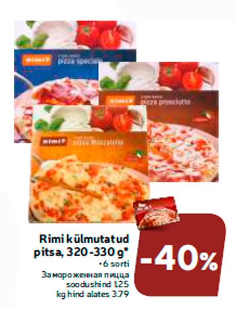 Rimi külmutatud pitsa, 320-330 g*  -40%