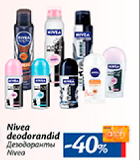 Nivea deodorandid  -40%