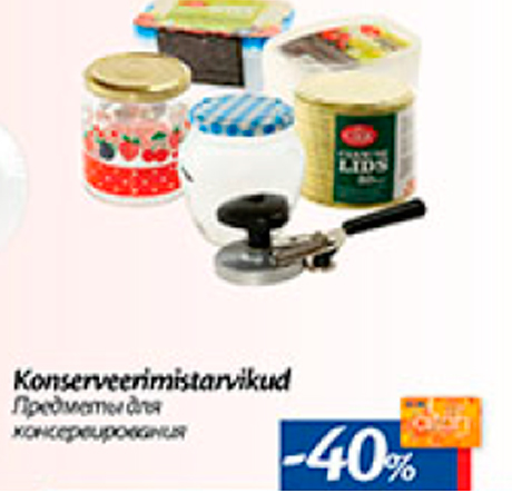 Konserveerimistarvikud  -40%