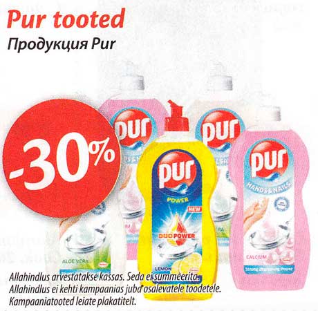 Pur tooted -30%