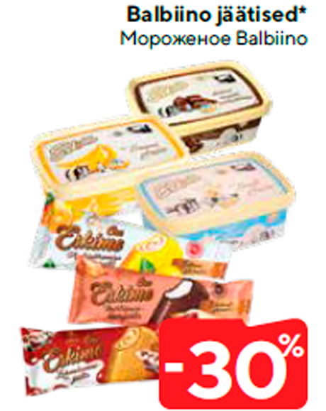 Balbiino jäätised* -30%