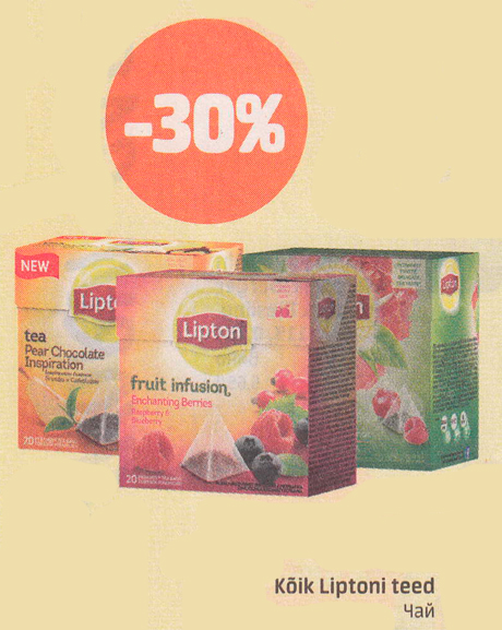 Kõik Lipton teed  -30%