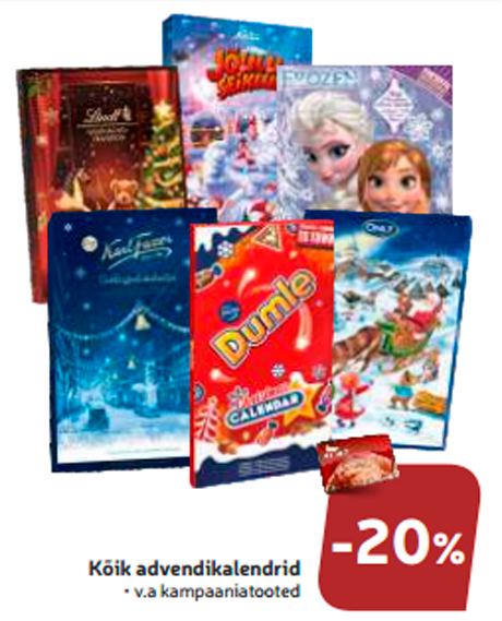 Kõik advendikalendrid  -20%