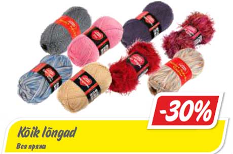 Kõik lõngad  -30%