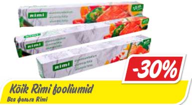 Kõik Rimi fooliumid  -30%