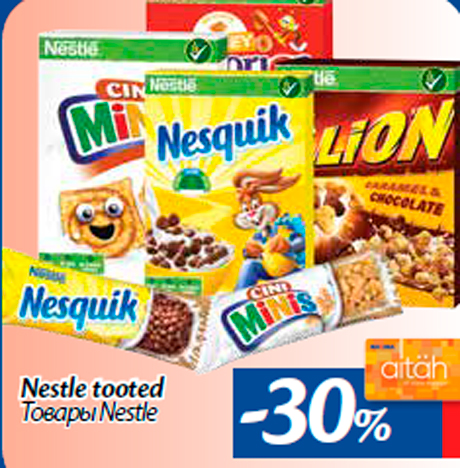 Nestle tooted -30%