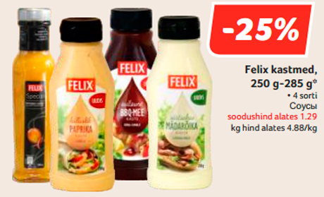 Felix kastmed, 250 g-285 g*  -25%