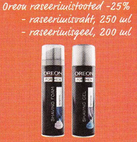 Oreon raseerimistooted  -25%