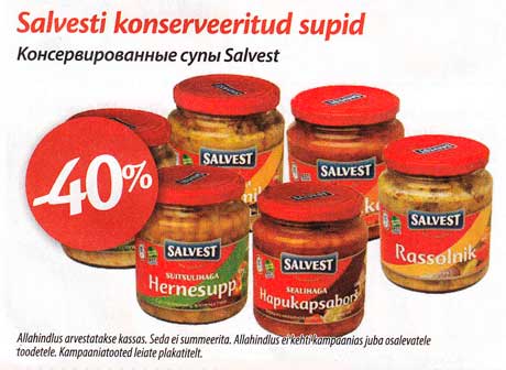 Salvesti konserveeritud supid -40%