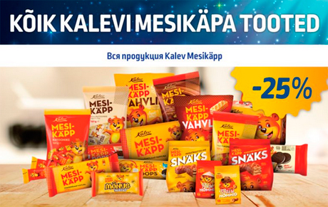 KÕIK KALEVI MESIKÄPA TOOTED  -25%