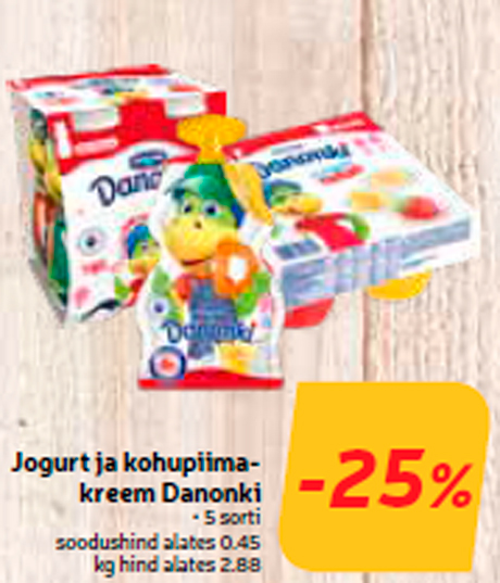 Jogurt ja kohupiimakreem Danonki   -25%
