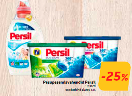 Pesupesemisvahendid Persil  -25%
       