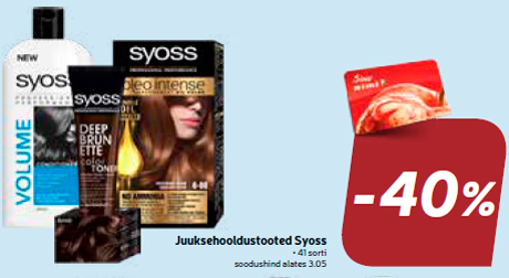 Juuksehooldustooted Syoss  -40%
