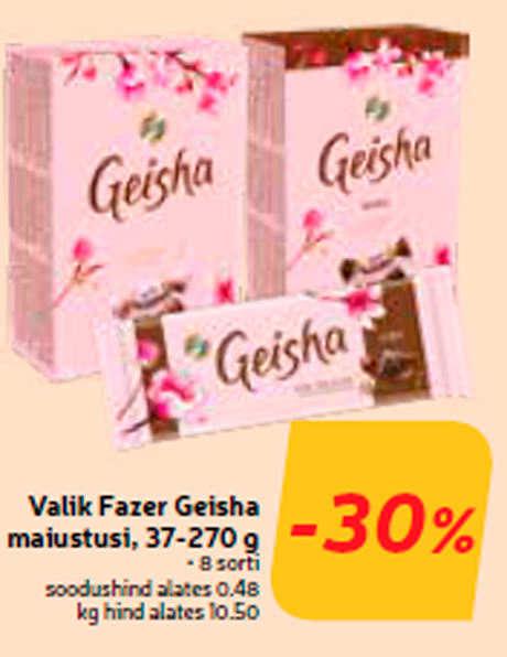 Valik Fazer Geisha maiustusi, 37-270 g  -30%
