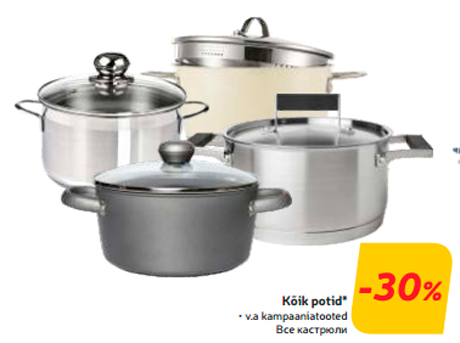 Kõik potid*  -30%