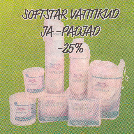 SOFTSTAR VATITIKUD JA -PADJAD  -25%