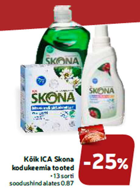 Kõik ICA Skona kodukeemia tooted  -25%