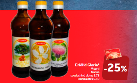 Eriõlid Gloria*  -25%